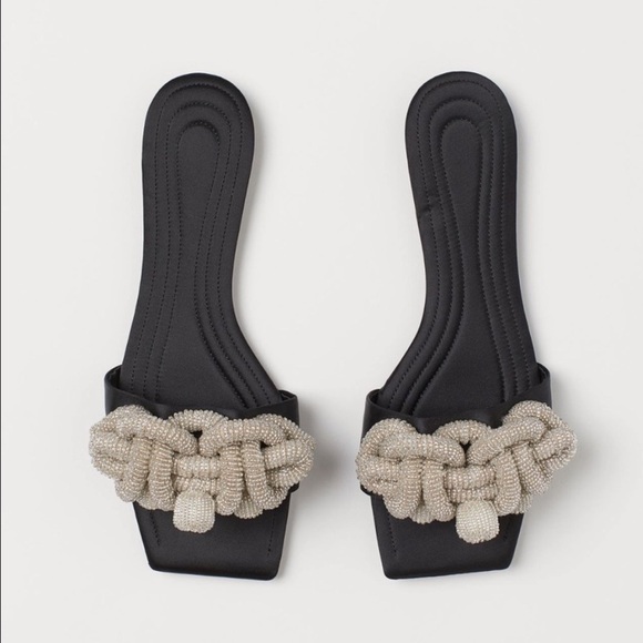 H&M Satin Beaded Slides - Picture 8 of 11